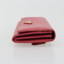 PRADA Long Wallet Safiano leather Pink Gold Auth bs35082A-4