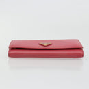 PRADA Long Wallet Safiano leather Pink Gold Auth bs35082A-7