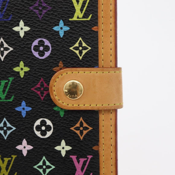 LOUIS VUITTON Monogram Multicolor Agenda PM Dagomslag Zwart R20895 Auth bs35086A