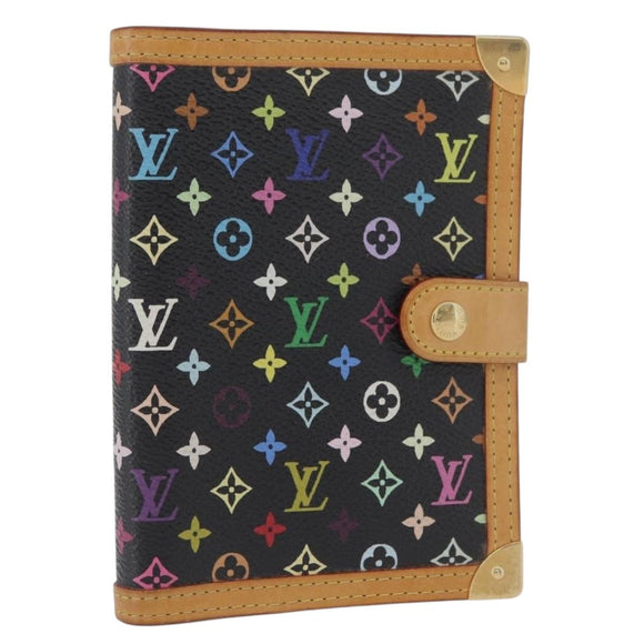 LOUIS VUITTON Monogram Multicolor Agenda PM Dagomslag Zwart R20895 Auth bs35086A