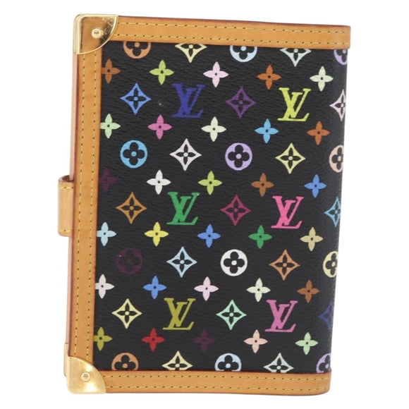 LOUIS VUITTON Monogram Multicolor Agenda PM Dagomslag Zwart R20895 Auth bs35086A