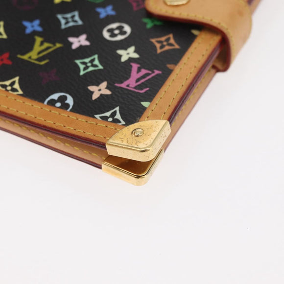 LOUIS VUITTON Monogram Multicolor Agenda PM Dagomslag Zwart R20895 Auth bs35086A