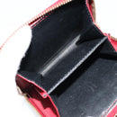 SAINT LAURENT Bifold Wallet Leather Red Gold Auth bs35087-9