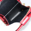 SAINT LAURENT Bifold Wallet Leather Red Gold Auth bs35087-17