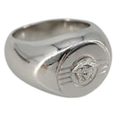 Gianni Versace Ring metal Silver Auth bs35090-1
