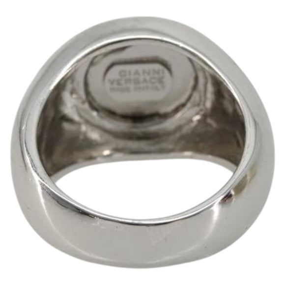 Gianni Versace Ring metal Silver Auth bs35090