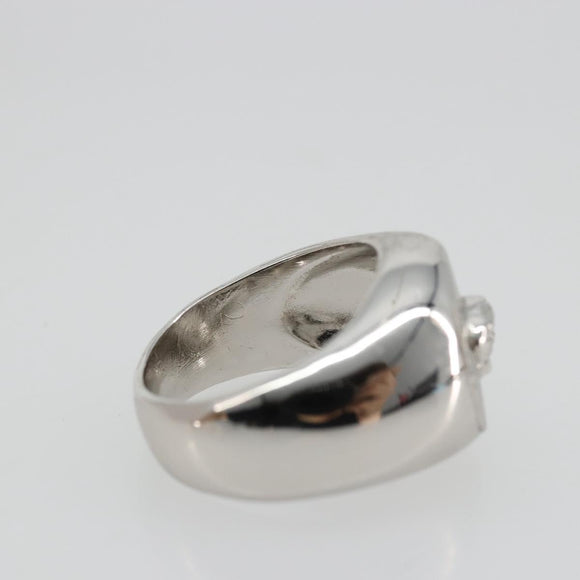 Gianni Versace Ring metal Silver Auth bs35090