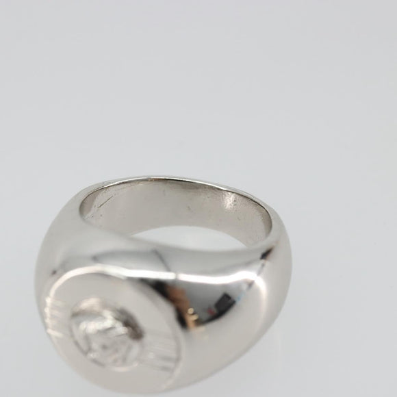 Gianni Versace Ring metal Silver Auth bs35090