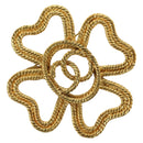 CHANEL Brooch metal Gold Tone CC Auth bs35091M-1