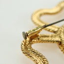 CHANEL Brooch metal Gold Tone CC Auth bs35091M-14