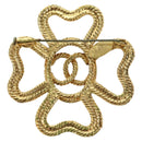 CHANEL Brooch metal Gold Tone CC Auth bs35091M-6