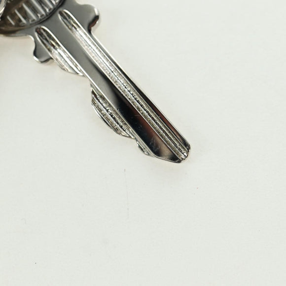 BALENCIAGA Old School Pierce metal Silver Gold Auth bs35093SAM