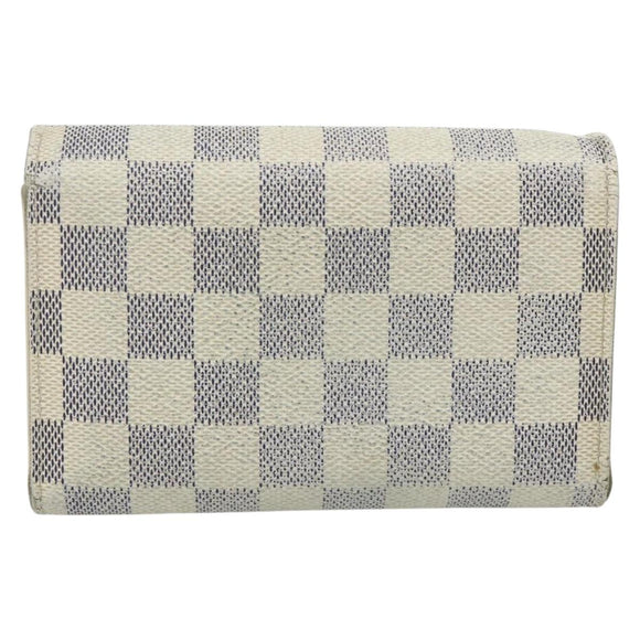 LOUIS VUITTON Damier Azur Portefeuille Alexandra Wallet Damier Azur Auth bs35094