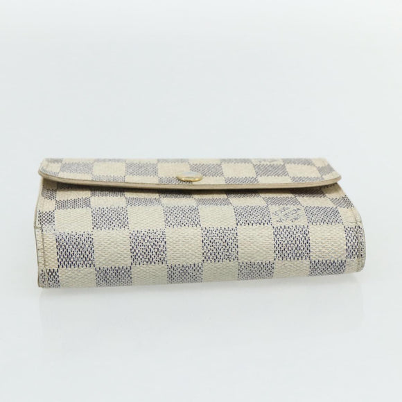 LOUIS VUITTON Damier Azur Portefeuille Alexandra Wallet Damier Azur Auth bs35094