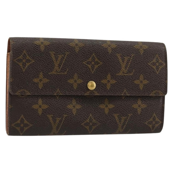 LOUIS VUITTON Monogram Portefeuille Credit Wallet Monogram M61723 Auth bs35095