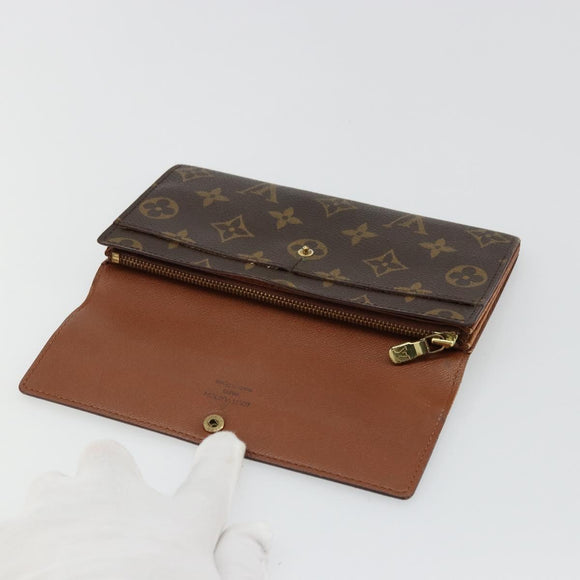 LOUIS VUITTON Monogram Portefeuille Credit Wallet Monogram M61723 Auth bs35095
