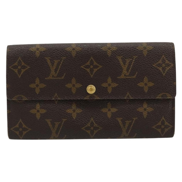 LOUIS VUITTON Monogram Portefeuille Credit Wallet Monogram M61723 Auth bs35095