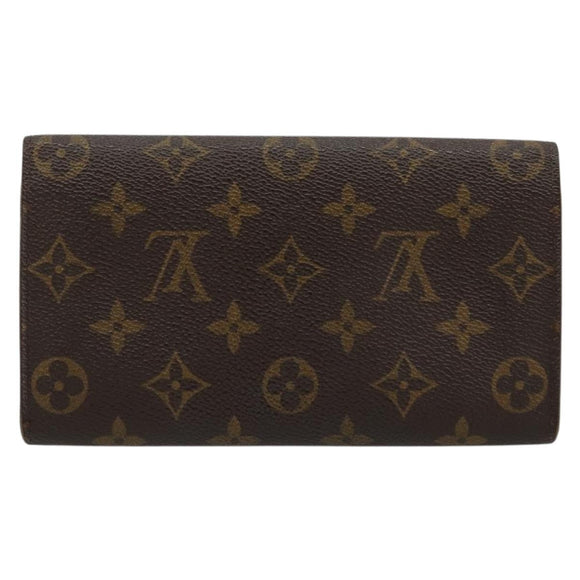 LOUIS VUITTON Monogram Portefeuille Credit Wallet Monogram M61723 Auth bs35095