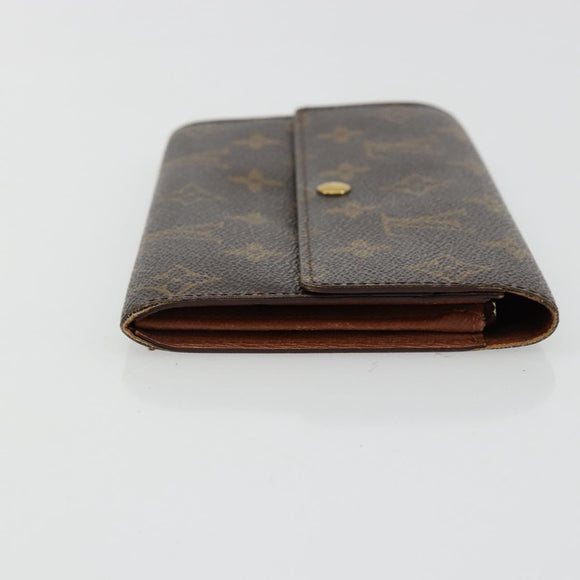 LOUIS VUITTON Monogram Portefeuille Credit Wallet Monogram M61723 Auth bs35095