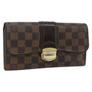 LOUIS VUITTON Damier Ebene Portefeuille Sistina Long Wallet N61747 Auth bs35096-1