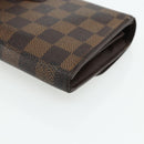 LOUIS VUITTON Damier Ebene Portefeuille Sistina Long Wallet N61747 Auth bs35096-15