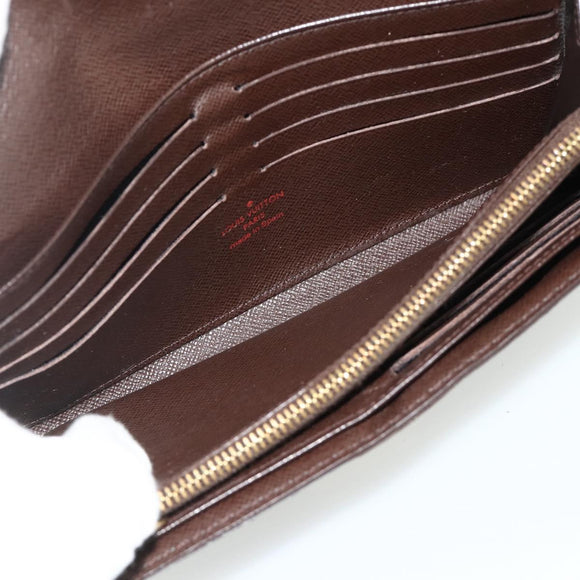 LOUIS VUITTON Damier Ebene Portefeuille Sistina Long Wallet N61747 Auth bs35096