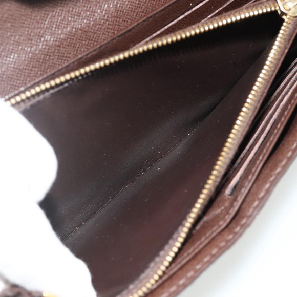 LOUIS VUITTON Damier Ebene Portefeuille Sistina Long Wallet N61747 Auth bs35096