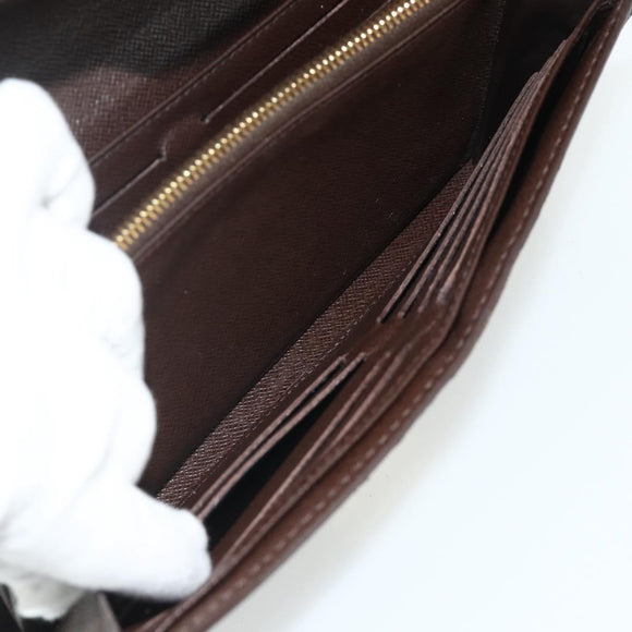 LOUIS VUITTON Damier Ebene Portefeuille Sistina Long Wallet N61747 Auth bs35096