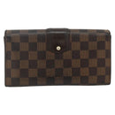 LOUIS VUITTON Damier Ebene Portefeuille Sistina Long Wallet N61747 Auth bs35096-2