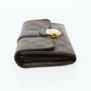 LOUIS VUITTON Damier Ebene Portefeuille Sistina Long Wallet N61747 Auth bs35096-3