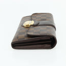 LOUIS VUITTON Damier Ebene Portefeuille Sistina Long Wallet N61747 Auth bs35096-4