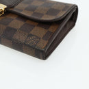 LOUIS VUITTON Damier Ebene Portefeuille Sistina Long Wallet N61747 Auth bs35096-7
