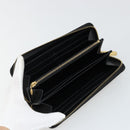 LOUIS VUITTON Vernis Yayoi Kusama Zippy Wallet White Black M91573 Auth bs35097A-9
