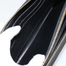 LOUIS VUITTON Vernis Yayoi Kusama Zippy Wallet White Black M91573 Auth bs35097A-18