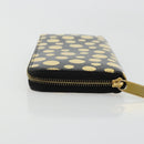 LOUIS VUITTON Vernis Yayoi Kusama Zippy Wallet White Black M91573 Auth bs35097A-4