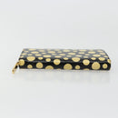 LOUIS VUITTON Vernis Yayoi Kusama Zippy Wallet White Black M91573 Auth bs35097A-6