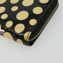 LOUIS VUITTON Vernis Yayoi Kusama Zippy Wallet White Black M91573 Auth bs35097A-7