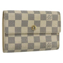 LOUIS VUITTON Damier Azur Portefeuille Alexandra Wallet Damier Azur Auth bs35098-1