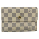 LOUIS VUITTON Damier Azur Portefeuille Alexandra Wallet Damier Azur Auth bs35098-13