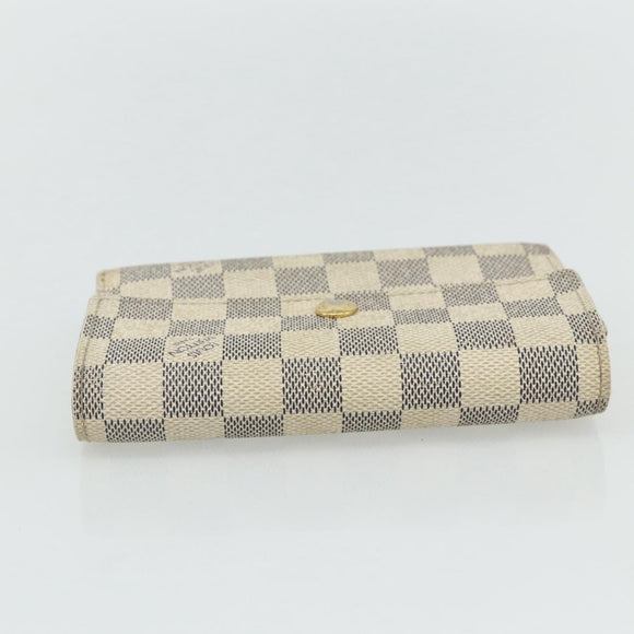 LOUIS VUITTON Damier Azur Portefeuille Alexandra Wallet Damier Azur Auth bs35098