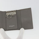 SAINT LAURENT Key Case Leather Gray Silver Auth bs35102-14