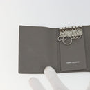 SAINT LAURENT Key Case Leather Gray Silver Auth bs35102-15