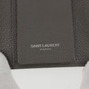 SAINT LAURENT Key Case Leather Gray Silver Auth bs35102-18