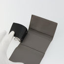 SAINT LAURENT Key Case Leather Gray Silver Auth bs35102-19