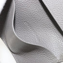 SAINT LAURENT Key Case Leather Gray Silver Auth bs35102-22