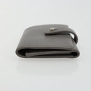 SAINT LAURENT Key Case Leather Gray Silver Auth bs35102-5