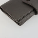 SAINT LAURENT Key Case Leather Gray Silver Auth bs35102-9