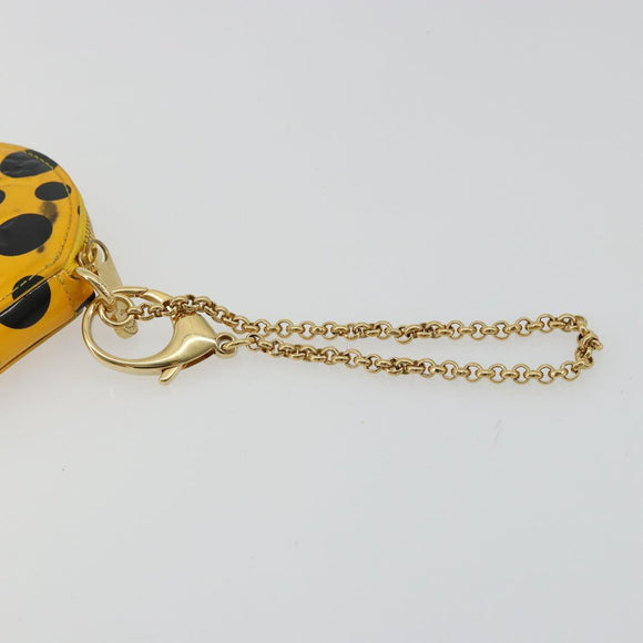 LOUIS VUITTON Vernis Porte Monnaie Chapo Purse Yellow M91569 LV Auth bs35103