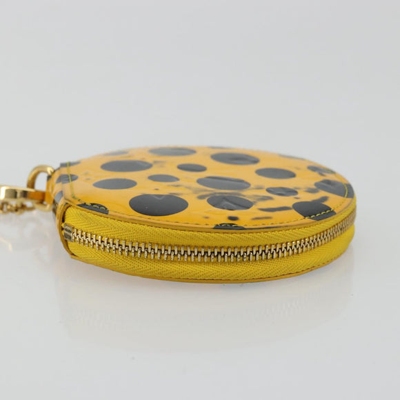 LOUIS VUITTON Vernis Porte Monnaie Chapo Purse Yellow M91569 LV Auth bs35103