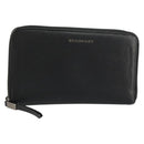 BURBERRY Long Wallet Leather Black Auth bs35104-1